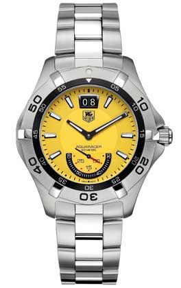TAG Heuer Aquaracer 300M Big Date 41 Stainless Steel / Yellow / Bracelet